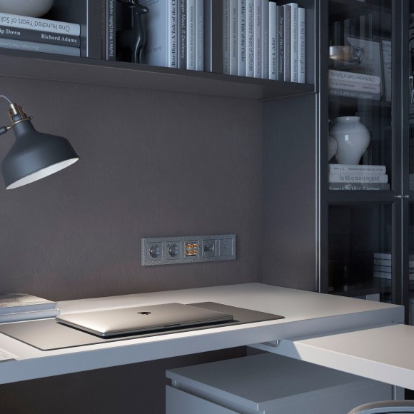 Накладка для розетки HDMI (Hammaer серебряный) W1296006