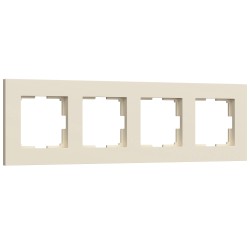 Рамка из поликарбоната на 4 поста Slab айвори софт W0042962