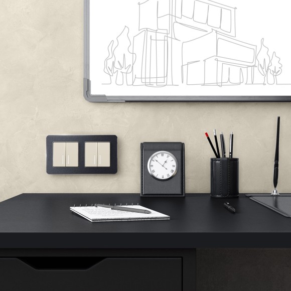 Выключатель двухклавишный с подсветкой (айвори матовый) W1120162 Выключатель двухклавишный с подсветкой (айвори матовый) W1120162