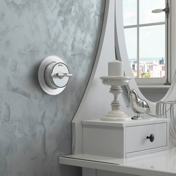 Переключатель/выключатель одноклавишный Vintage серебро матовый/хром W5812054