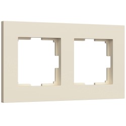 Рамка из поликарбоната на 2 поста Slab айвори софт W0022962