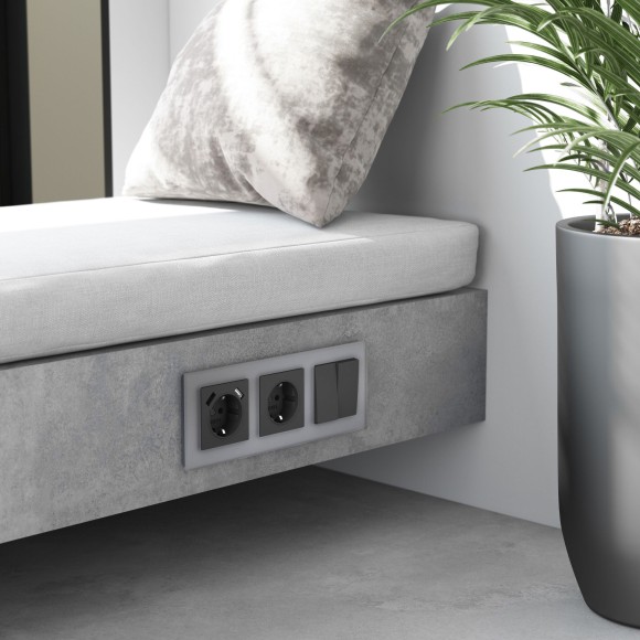 Рамка из стекла на 3 поста Senso серебряный soft-touch W0033106