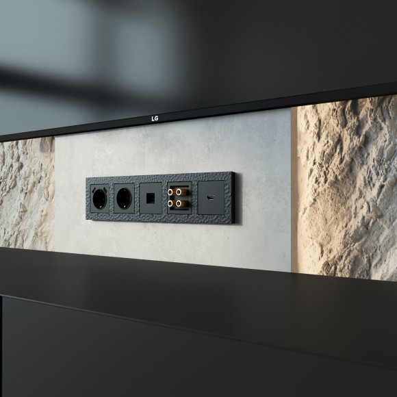 Рамка из поликарбоната на 5 постов Hammer черный W0052408 Рамка из поликарбоната на 5 постов Hammer черный W0052408