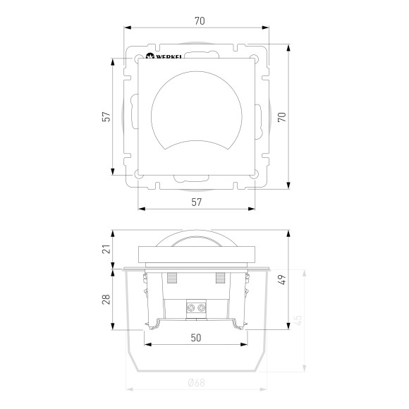 Встраиваемая LED подсветка МУН (белый матовый) W1154401
