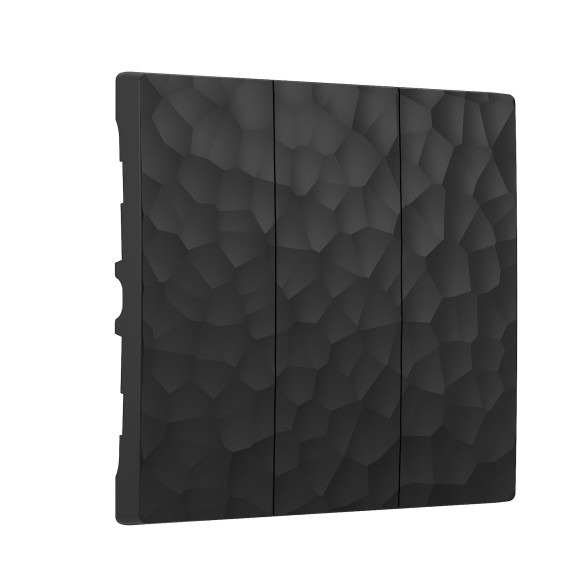 Набор клавиш для выключателя трехклавишного (Hammar черный) W1239008