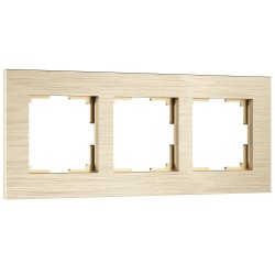 Рамка из металла на 3 поста АluMax шампань алюминий W0033511