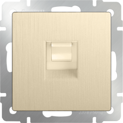 Розетка Ethernet RJ-45 (шампань рифленный) WL10-RJ-45 Werkel