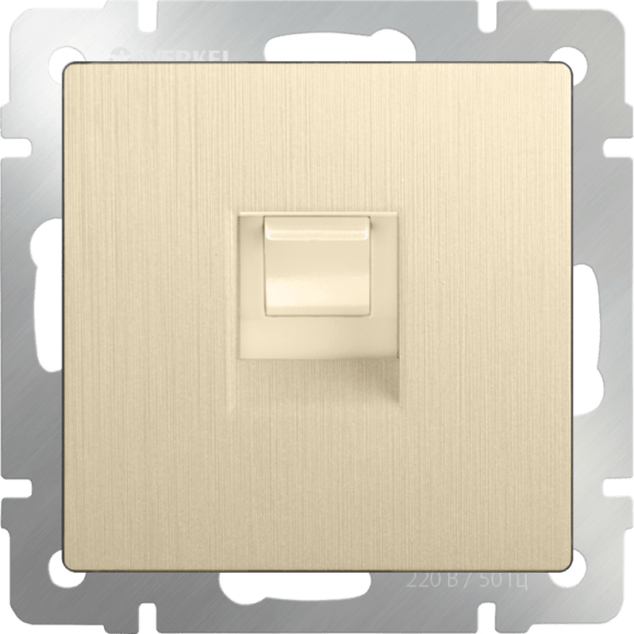 Розетка Ethernet RJ-45 (шампань рифленный) WL10-RJ-45 Werkel Розетка Ethernet RJ-45 (шампань рифленный) WL10-RJ-45 Werkel