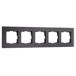 Рамка из стекла на 5 постов Senso черный soft-touch W0053108