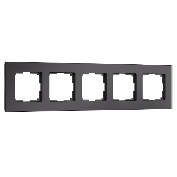Рамка из стекла на 5 постов Senso черный soft-touch W0053108