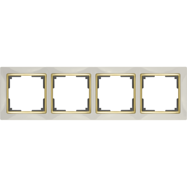 Рамка на 4 поста (слоновая кость/золото) WL03-Frame-04-ivory-GD