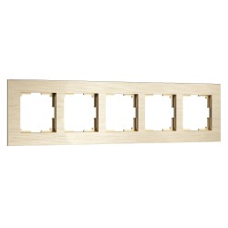 Рамка из металла на 5 постов AluMax шампань алюминий W0053511