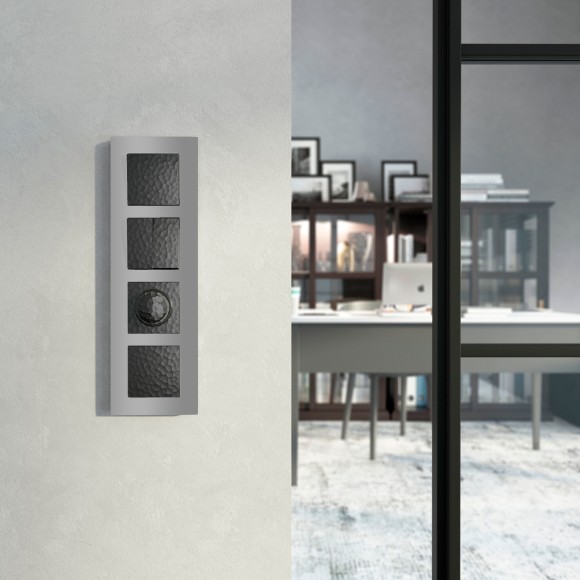 Выключатель двухклавишный (Hammar черный) W1220008