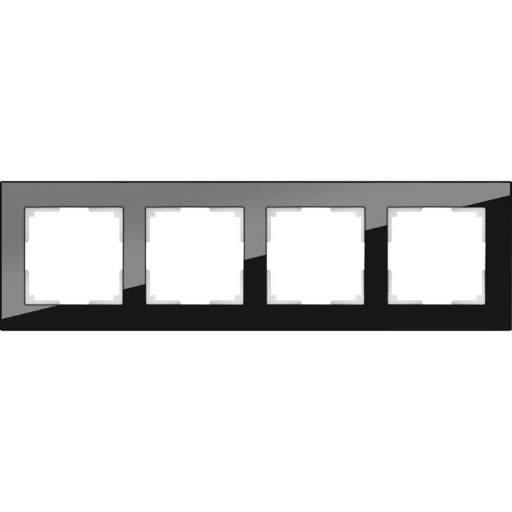 Рамка на 4 поста (черный) WL01-Frame-04