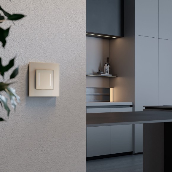 Умный сенсорный выключатель двухклавишный (шампань) W4523011 Умный сенсорный выключатель двухклавишный (шампань) W4523011