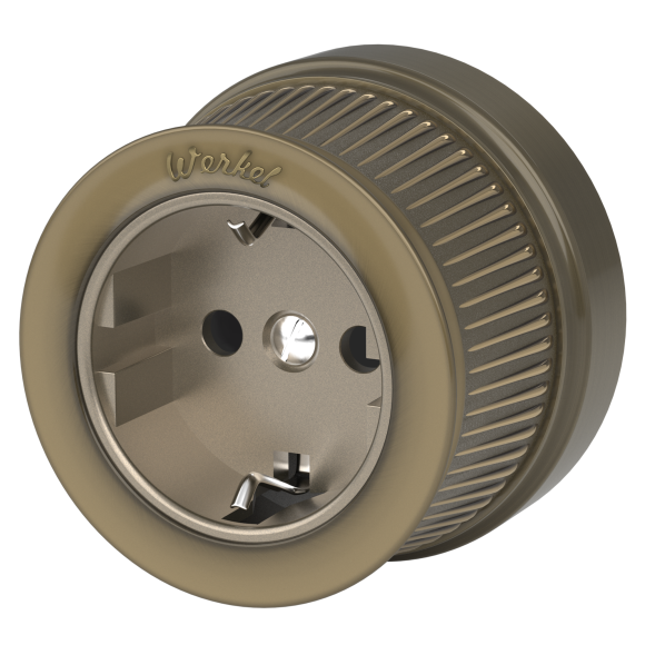 Розетка с заземлением бронзовый ретро W5771012 Розетка с заземлением бронзовый ретро W5771012