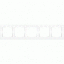 Рамка на 5 постов  (белый) WL05-Frame-05-white