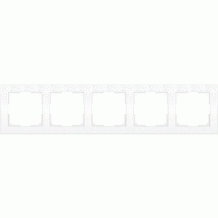 Рамка на 5 постов  (белый) WL05-Frame-05-white