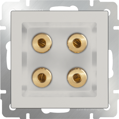 Акустическая розетка (слоновая кость) WL03-AUDIOx4 ivory Werkel Акустическая розетка (слоновая кость) WL03-AUDIOx4 ivory Werkel
