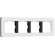 Рамка из поликарбоната на 4 поста Split белый/черный, soft-touch W0043068 Рамка из поликарбоната на 4 поста Split белый/черный, soft-touch W0043068