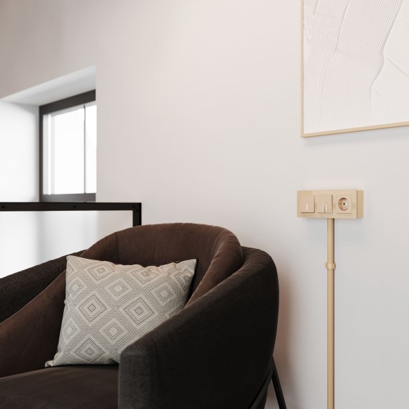 Коробка для накладного монтажа шампань W8000011 Коробка для накладного монтажа шампань W8000011