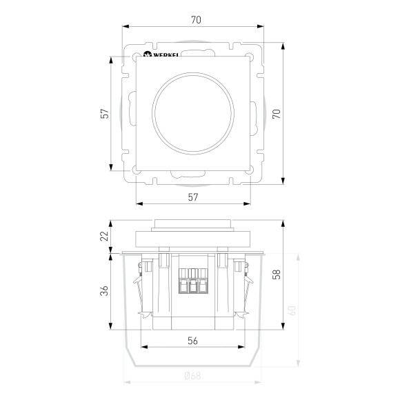 Диммер N (черный матовый) W1142008 Диммер N (черный матовый) W1142008
