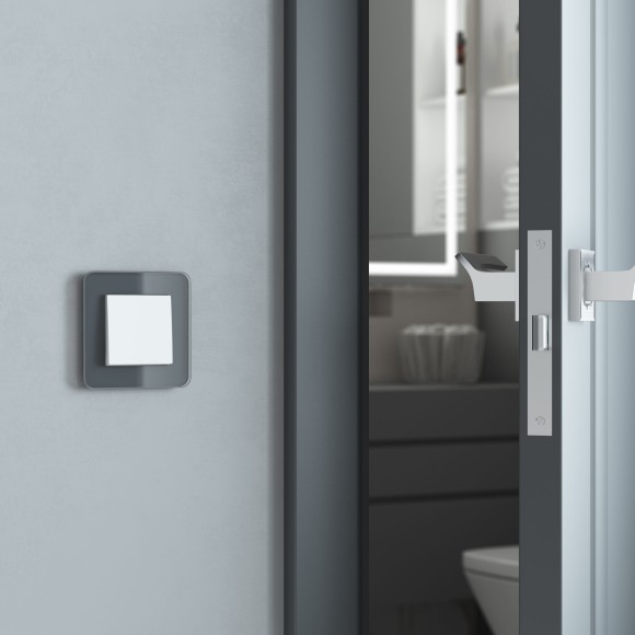 Выключатель одноклавишный проходной (белый матовый) W1112061