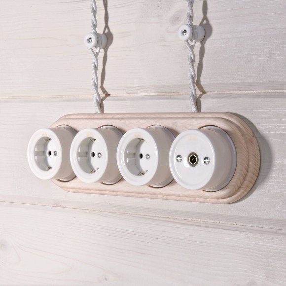 Комплект изоляторов без винта 50 шт. белый ретро W6431301