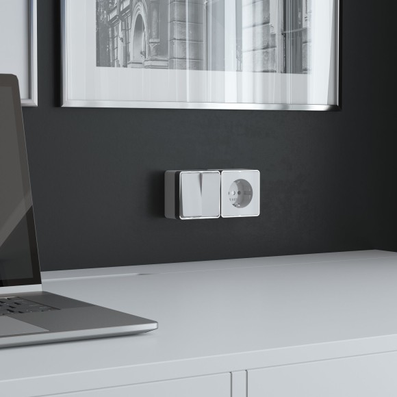 Розетка с заземлением Gallant белая W5071001