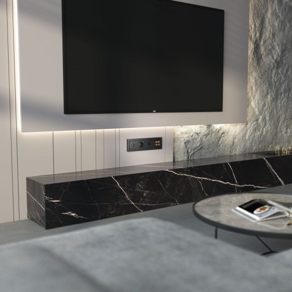 Накладка для RJ-11 (Hammar черный) W1292008