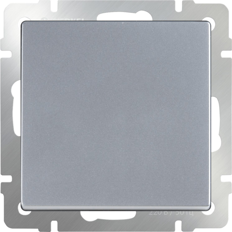 Перекрестный переключатель одноклавишный (серебряный) WL06-SW-1G-C