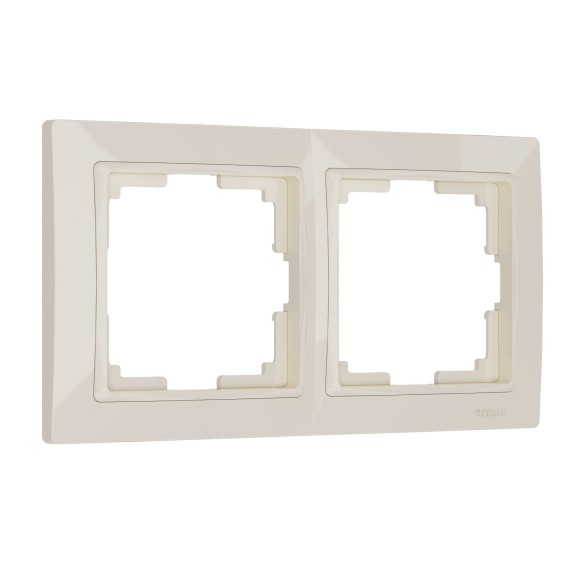 Рамка из поликарбоната на 2 поста Snabb Basic слоновая кость W0022003 Рамка из поликарбоната на 2 поста Snabb Basic слоновая кость W0022003