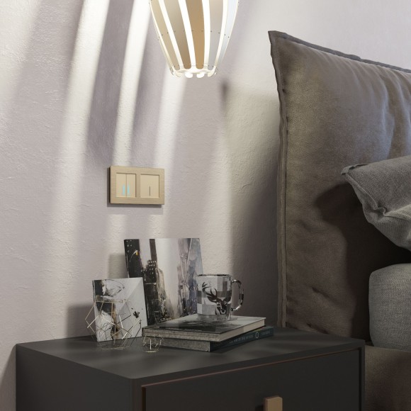 Рамка из металла на 2 поста Аluminium шампань алюминий W0021711 Рамка из металла на 2 поста Аluminium шампань алюминий W0021711