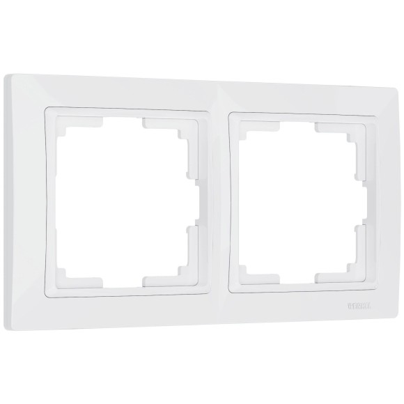 Рамка из поликарбоната на 2 поста Snabb Basic белый W0022001