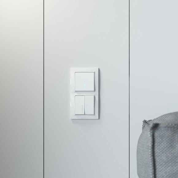 Рамка из поликарбоната на 2 поста Snabb Basic белый W0022001