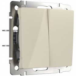 Выключатель двухклавишный (слоновая кость) WL03-SW-2G-ivory Werkel