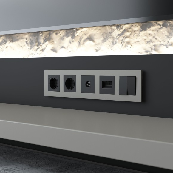 W0052917/ Рамка на 5 постов Slab (дымчатый софт) W0052917 W0052917/ Рамка на 5 постов Slab (дымчатый софт) W0052917