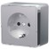 Розетка с заземлением Gallant серебряный W5071006