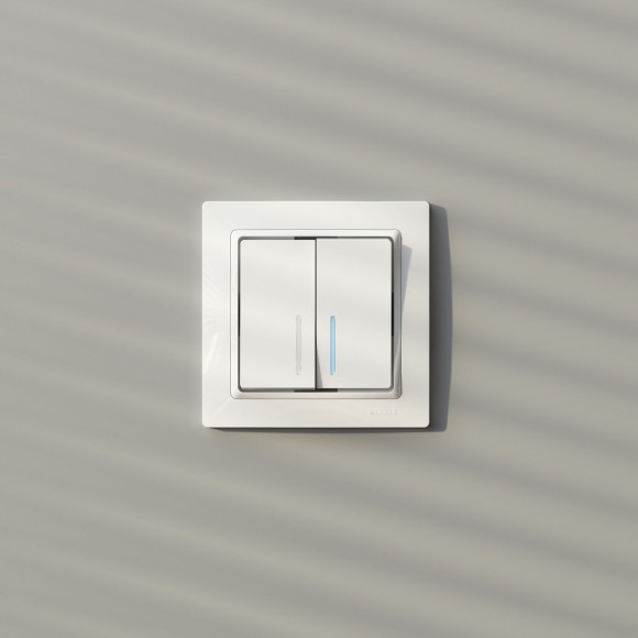 Рамка из поликарбоната на 1 пост Snabb Basic белый W0012001 Рамка из поликарбоната на 1 пост Snabb Basic белый W0012001