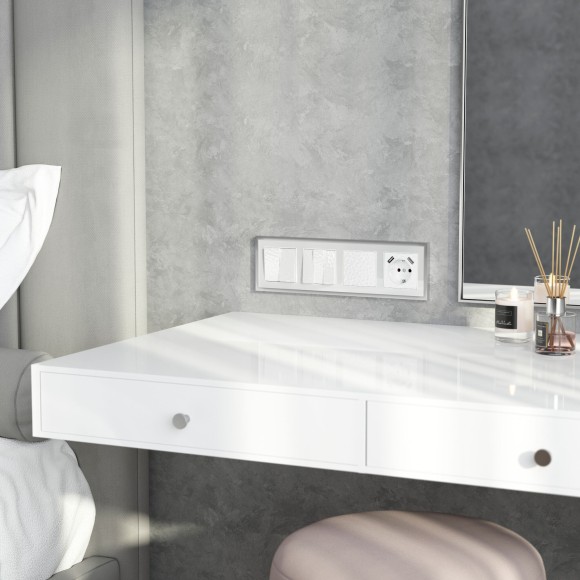 Накладка для розетки USB (Hammer белый) W1279501