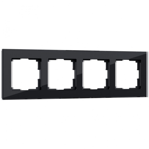 Рамка на 4 поста (черный) WL01-Frame-04 Werkel