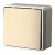 Выключатель одноклавишный проходной Gallant шампань рифленый W5012010