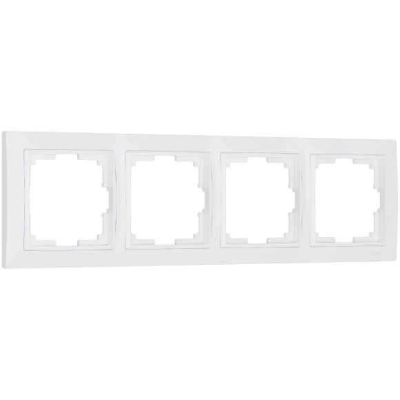 Рамка из поликарбоната на 4 поста Snabb Basic белый W0042001