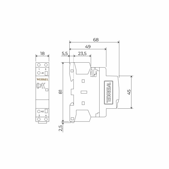 W941M16O/ Контактор модульный 16 A 2NO (1 мод.) W941M16O W941M16O/ Контактор модульный 16 A 2NO (1 мод.) W941M16O