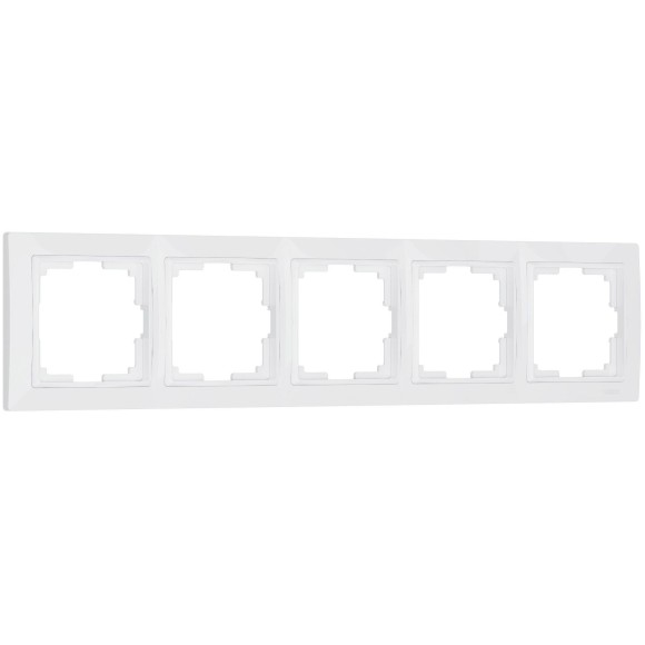 Рамка из поликарбоната на 5 постов Snabb Basic белый W0052001 Рамка из поликарбоната на 5 постов Snabb Basic белый W0052001