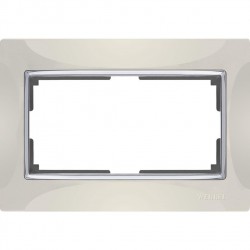 Рамка для двойной розетки (слоновая кость) WL03-Frame-01-DBL-ivory