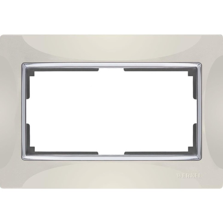 Рамка для двойной розетки (слоновая кость) WL03-Frame-01-DBL-ivory