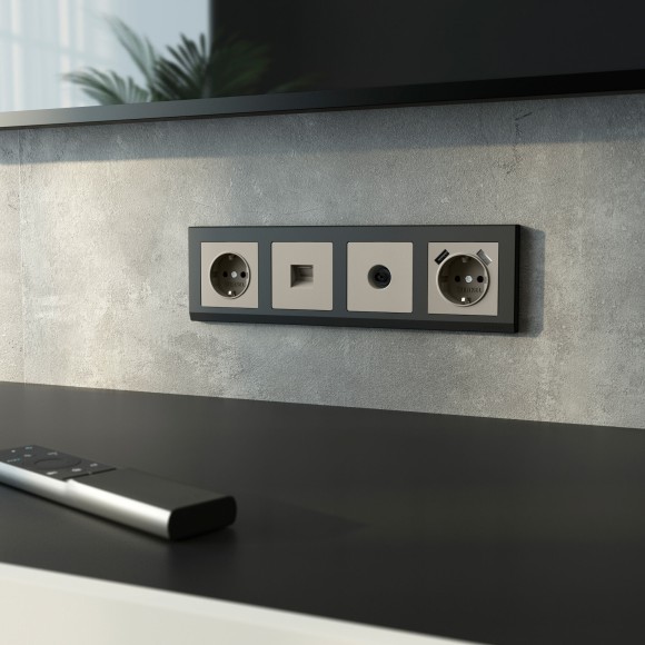 ТВ-розетка оконечная (дымчатый) W1283004 ТВ-розетка оконечная (дымчатый) W1283004