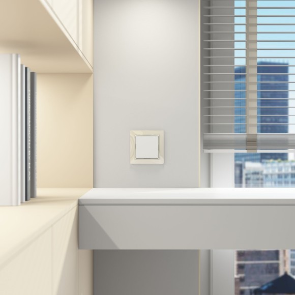 Рамка из поликарбоната на 1 пост Snabb Basic слоновая кость W0012003