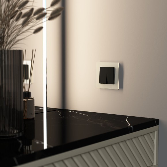 Рамка из стекла на 1 пост Senso шампань soft-touch W0013111